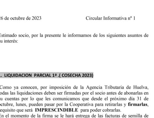(Español) CIRCULAR INFORMATIVA Nº1